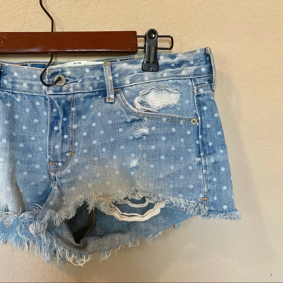 Abercrombie & fitch polka dot jean shorts - Picture 3 of 4